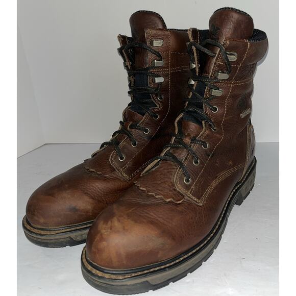 Georgia Boot Carbo-Tec Waterproof Laced Work Boot Mens Lace Up Sz 14W - Picture 1 of 8